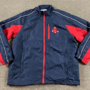 Boston Red Sox Windbreaker Jacket Men's Large Full Zip GIII G-III Carl Banks